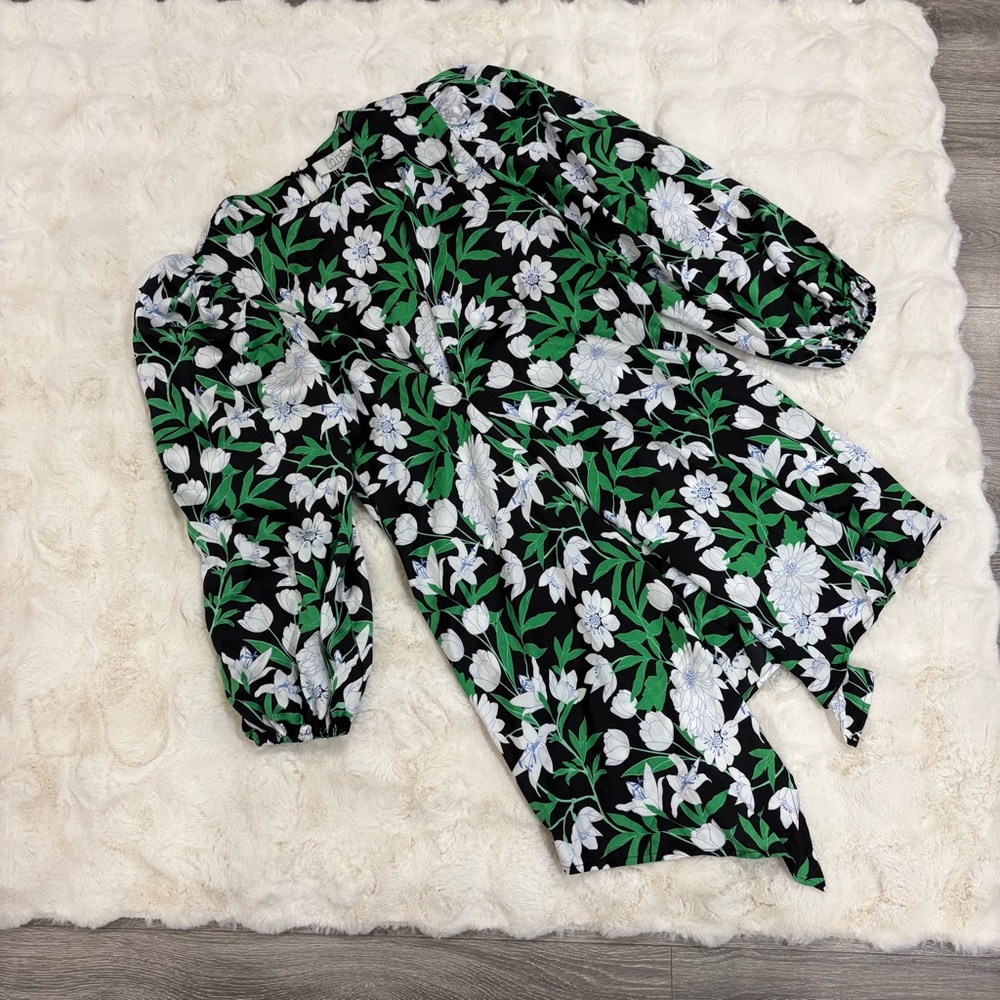 LIQUORISH surplice mini in white green black - 12 nwt